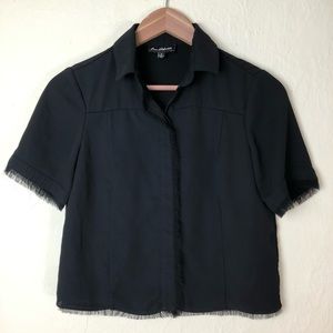 Sam Edelman Black Short Sleeve Top Size 2/Small